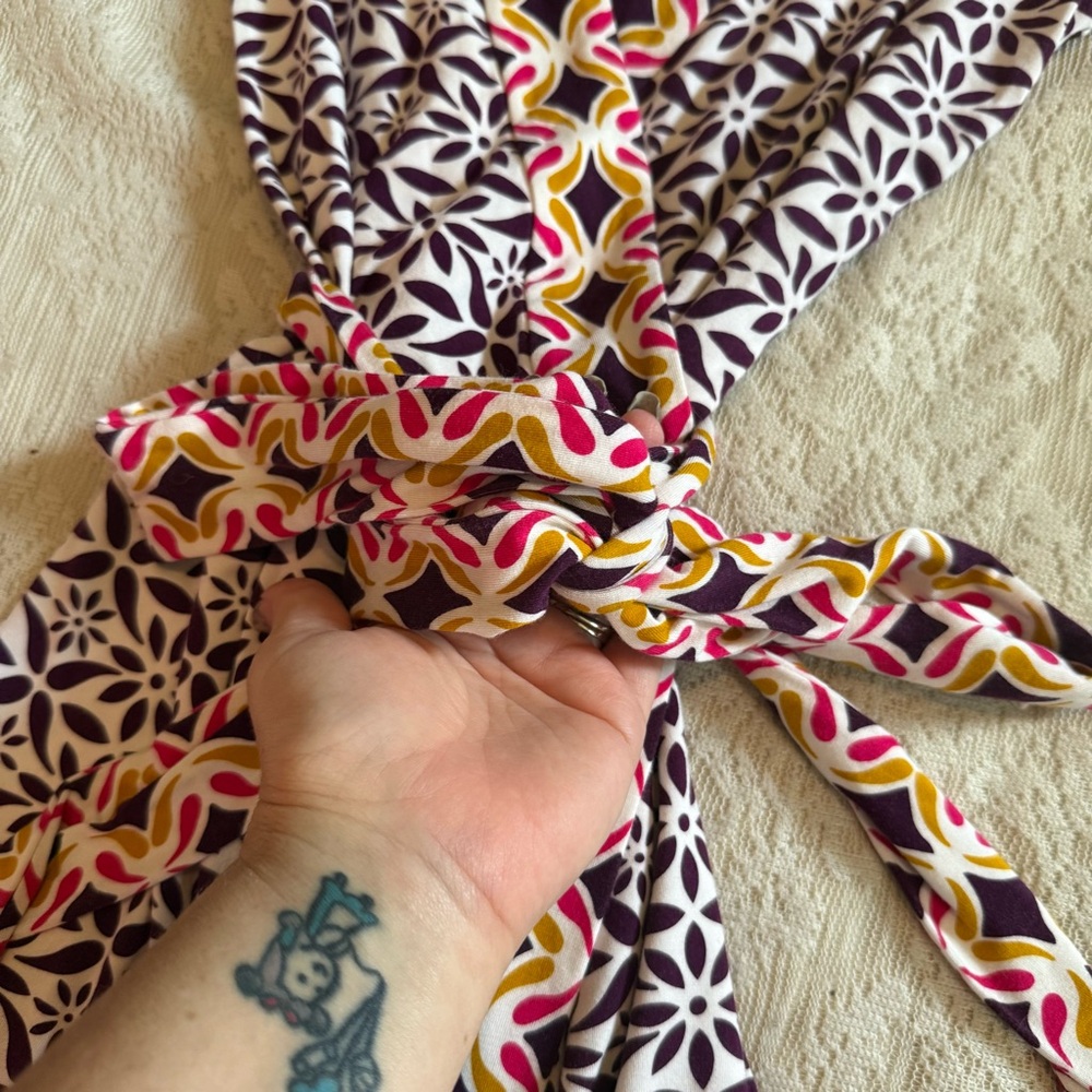 Diane Von Furstenburg geometric patterned wrap mini dress - Picture 4 of 9
